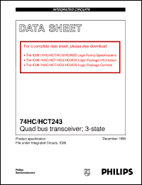 Click here to download 74HCT243U Datasheet