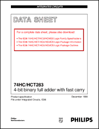 Click here to download 74HCT283U Datasheet