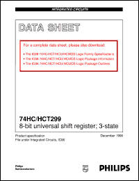 Click here to download 74HCT299U Datasheet