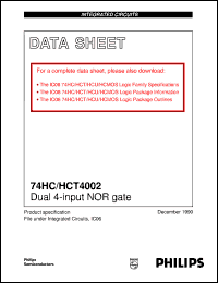 Click here to download 74HC4002U Datasheet