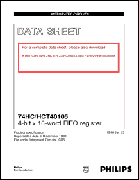 Click here to download 74HCT40105U Datasheet