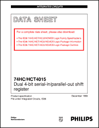 Click here to download 74HCT4015U Datasheet