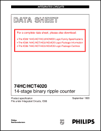 Click here to download 74HCT4020U Datasheet