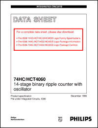 Click here to download 74HC4060U Datasheet
