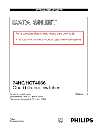 Click here to download 74HC4066U Datasheet