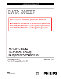 Click here to download 74HC4067U Datasheet