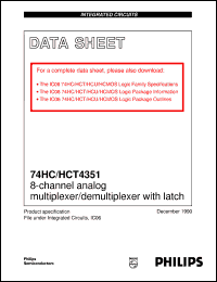 Click here to download 74HCT4351U Datasheet