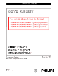 Click here to download 74HCT4511U Datasheet