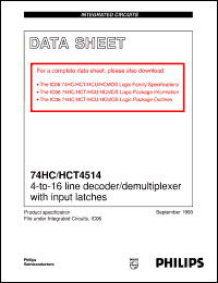 Click here to download 74HC4514U Datasheet