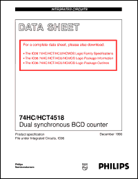 Click here to download 74HC4518U Datasheet