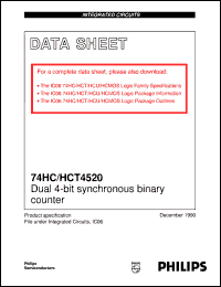 Click here to download 74HCT4520D Datasheet