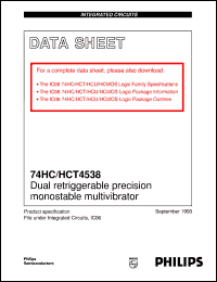 Click here to download 74HCT4538U Datasheet
