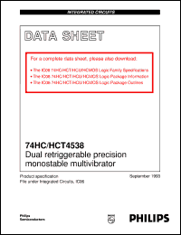 Click here to download 74HC4538U Datasheet