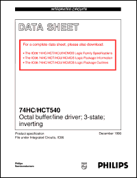 Click here to download 74HC540U Datasheet