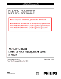 Click here to download 74HCT573PW Datasheet