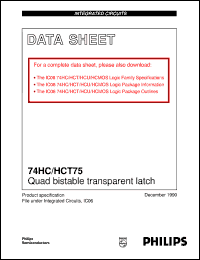 Click here to download 74HC75 Datasheet