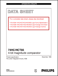 Click here to download 74HC85 Datasheet