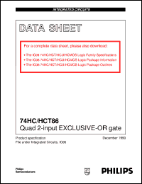 Click here to download 74HC86 Datasheet