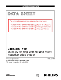 Click here to download 74HCT112PW Datasheet