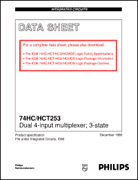 Click here to download 74HC253DB Datasheet