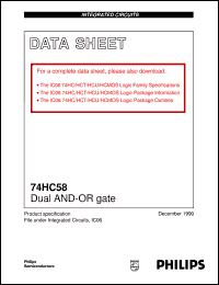 Click here to download 74HC58 Datasheet
