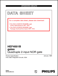 Click here to download HEF4001BU Datasheet
