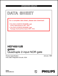 Click here to download HEF4001UBD Datasheet