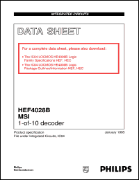 Click here to download HEF4028BT Datasheet