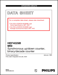 Click here to download HEF4029BP Datasheet