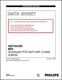 Click here to download HEF4043BDB Datasheet