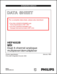 Click here to download HEF4052 Datasheet