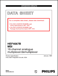 Click here to download HEF4067BPB Datasheet