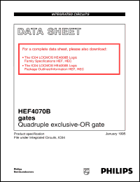 Click here to download HEF4070BU Datasheet