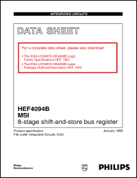 Click here to download HEF4094BU Datasheet