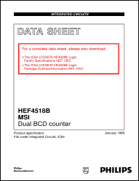 Click here to download HEF4518BU Datasheet