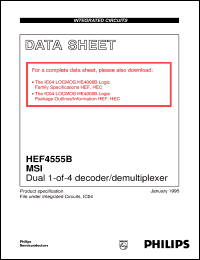 Click here to download HEF4555BT Datasheet