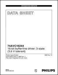 Click here to download 74AVC16244 Datasheet