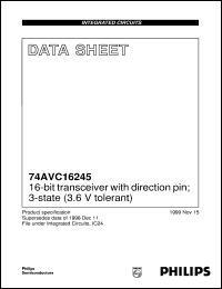 Click here to download 74AVC16245 Datasheet