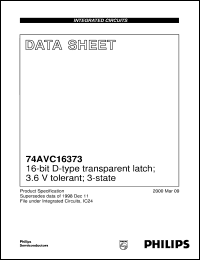 Click here to download 74AVC16373 Datasheet