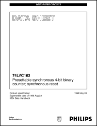 Click here to download 74LVC163PW Datasheet