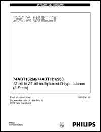 Click here to download 74ABTH16260DL Datasheet