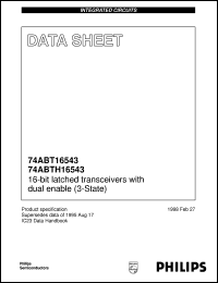 Click here to download 74ABTH16543DL Datasheet