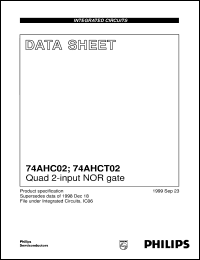 Click here to download 74AHC02 Datasheet