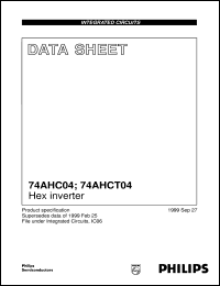 Click here to download 74AHC04 Datasheet