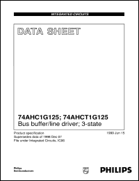 Click here to download 74AHC1G125 Datasheet