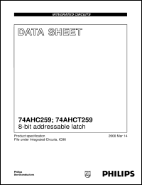 Click here to download 74AHCT259 Datasheet