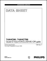 Click here to download 74AHC86 Datasheet