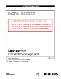 Click here to download 74HCT181N Datasheet