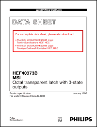 Click here to download HEF40373BU Datasheet