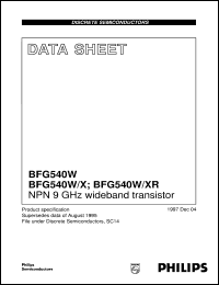 Click here to download BFG540W Datasheet